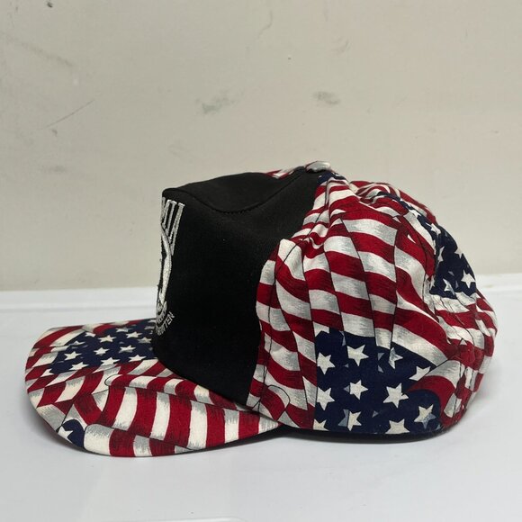 Vintage POW MIA USA Flag All Over Print Snapback Hat Military Adjustable - Picture 3 of 7